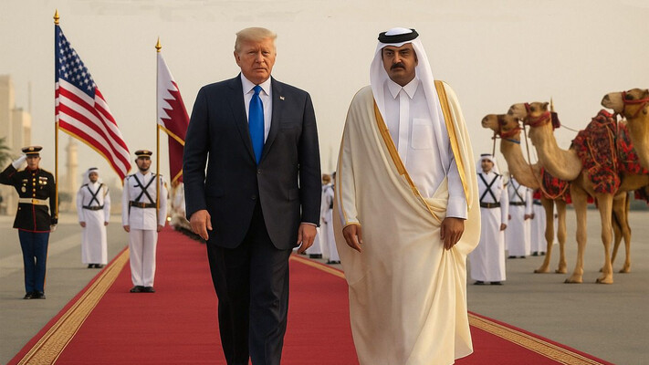 Трамп был поражен: что для президента США устроили в Катаре