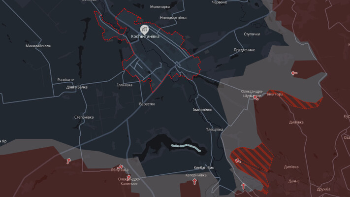 Российские войска продвинулись в сторону Константиновки. Как выглядит карта