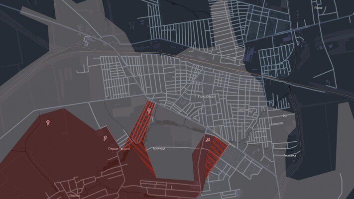 DeepState сообщает о продвижении армии РФ в Покровске